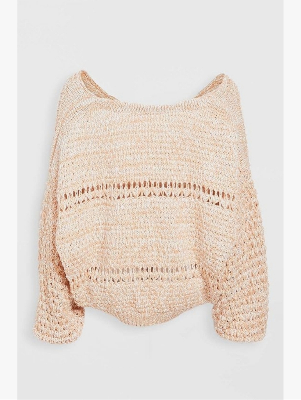FREE PEOPLE COCONUT OVER SIZED MED V NECK PULL OVER. KNIT - Picture 3 of 11
